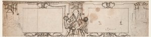 Projekt for udskårne paneler af Giovanni Francesco Romanelli