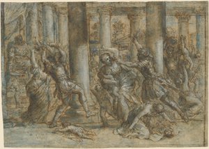 Massakren på de uskyldige af Giovanni Francesco Romanelli