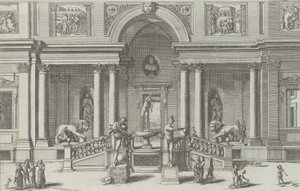Kviksølvfontæne i Villa Medici...s have, 1691 eller senere.