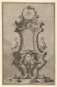 Design for a Clock, from Disegni Diversi, 1714 or 1750. dani af Giovanni Giardini