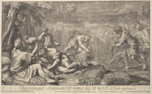 Høstmaskiner af korn, 1704. af Giovanni Girolamo Frezza