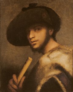 A Piper (olie på lærred) af Giovanni Girolamo Savoldo