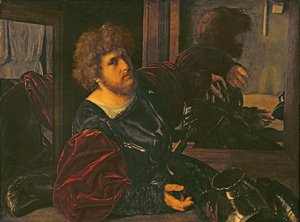 Portræt af Bernardo di Salla (olie på panel) af Giovanni Girolamo Savoldo