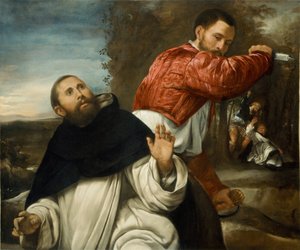 St. Peter Martyrs død, 153035. af Giovanni Girolamo Savoldo