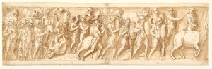 romerne på march (XXXVI); Marcus Aurelius, Pompeius og en ledsager overværer marchen (XXXVII); et stop på marchen (XXXVIII)
