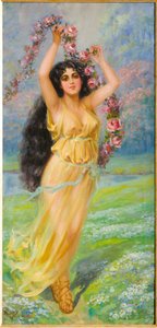 Young Nymph (olie på lærred)