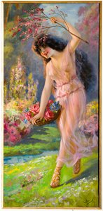 Young Nymph (olie på lærred)