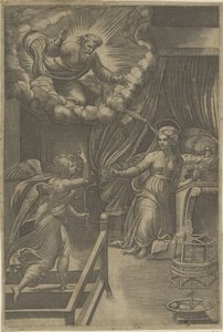 Bebudelse med Gud Fader af Giovanni Jacopo Caraglio