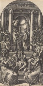 Jomfruens ægteskab, ca. 1525-26. af Giovanni Jacopo Caraglio