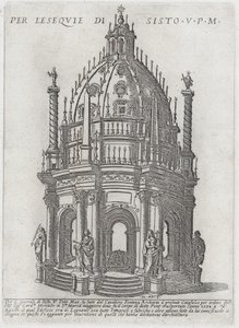 Katafal for pave Sixtus V, 1591.