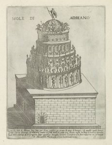 Hadrians mausoleum Mole di Adriano (titel på objekt) Moderne og antikke monumenter og bygninger i Rom (serietitel) Ornamenti di fabriche antichi et moderni dell