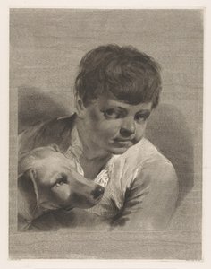 Dreng med hund af Giovanni Marco Pitteri