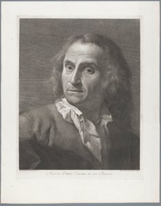 Portret af trykkeri Giovanni Marco Pitteri Marcus Pitteri Blue Engraver in Air (titel på objekt) af Giovanni Marco Pitteri