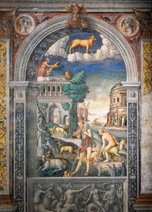 Fresco af Giovanni Maria Falconetto (1468-1535), Hall of Zodiac, Palazzo D