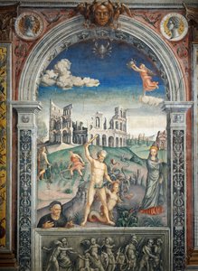 Fresco af Giovanni Maria Falconetto (1468-1535), Hall of Zodiac, Palazzo D