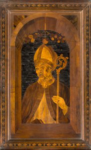Lignaean Canonical Choir, indlagt af Giovanni Maria Platina 1484, Upper Stall, Sant