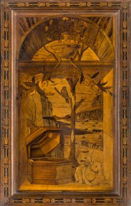 Lignaean Canonical Choir, indlagt af Giovanni Maria Platina 1484, Superior Stall af Giovanni Maria Platina