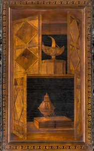 Lignaean Canonical Choir, indlagt af Giovanni Maria Platina 1484, Superior Stall af Giovanni Maria Platina