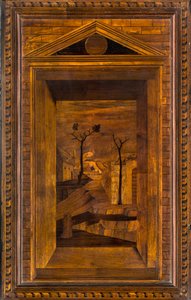 Lignaean Canonical Choir, indlagt af Giovanni Maria Platina 1484, Superior Stall af Giovanni Maria Platina