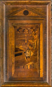 Lignaean Canonical Choir, indlagt af Giovanni Maria Platina 1484, Superior Stall af Giovanni Maria Platina