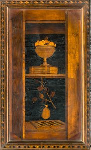 Lignaean Canonical Choir, indlagt af Giovanni Maria Platina 1484, Superior Stall af Giovanni Maria Platina