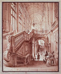 Hall of Palazzo Madama, af Giovanni Migliara (1785-1837) af Giovanni Migliara