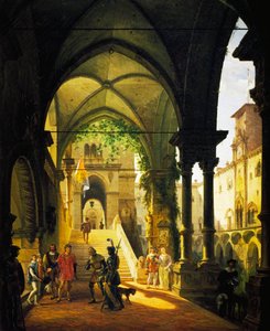 Louis XI på Barolo Castle af Giovanni Migliara (1785-1837) af Giovanni Migliara