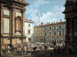 Milanesiske borgere plyndrede Giuseppe Prinas hus på tidspunktet for Napoleon I