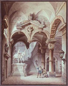 The Guest of Stone, Practical Joker of Sevilla, af Giovanni Migliara (1785-1837) af Giovanni Migliara