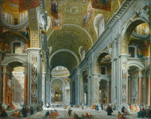 Interiør af Peterskirken, Rom, ca. 1754.