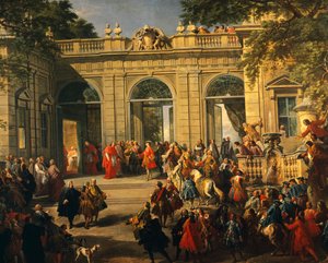 Charles III af Bourbon på besøg hos pave Benedikt XIV i Coffee House of Quirinal af Giovanni Paolo Pannini
