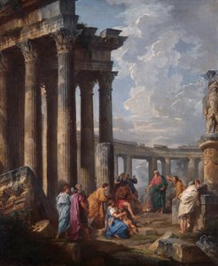 St. Paul på Malta, der griber hugormen af Giovanni Paolo Pannini