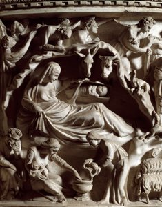 Fødsel, detaljer af Giovanni Pisano