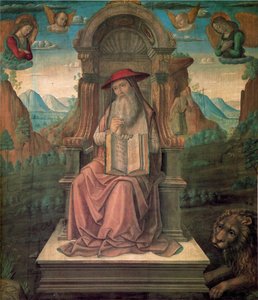 Saint Jerome tronede, CA 1475.