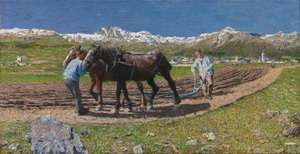 Pløjningen af Giovanni Segantini