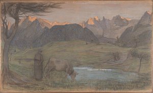 Studie til "La Vita" af Giovanni Segantini