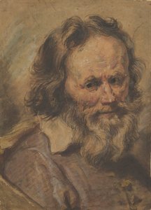 Hoved af en skægget mand, 1600-1630.