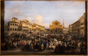 Berlingaccio på St. Croce-pladsen i Firenze