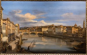 Udsigt over Arno fra Alla Carraia-broen