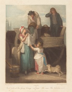 Friske samlede ærter, unge Hastings af Giovanni Vendramini after Francis Wheatley