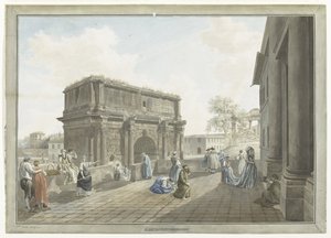 Udsigt over Septimius Severus bue i Rom L