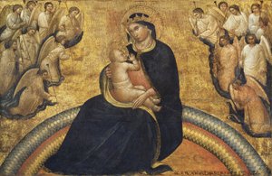 Madonna med barn og engle, 1370-77 af Giovanni da Bologna