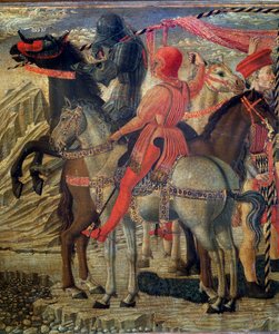 Episoder af Sankt Nikolaus af Baris liv (St. Nicholas af Myra) - Predelle - Detalje - Maleri af Giovanni di Francesco (ca. 1428-1459) 1400-tallet Firenze Casa Buonarroti af Giovanni di Francesco del Cervelliera