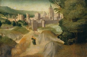 Scener fra en legende, sandsynligvis ca. 15151520. af Giovanni di Lorenzo Larciani