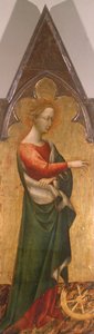 Polyptyykki st. Giovanni di Paolo (noin 1403-1482) Catherine of Alessandria, yksityiskohta af Giovanni di Paolo