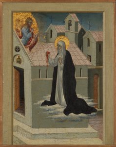 Den hellige Katarina af Siena udveksler sit hjerte med Kristus.