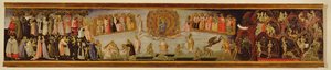 The Last Judgement, predella-panel, der skildrer Himlen og Helvede