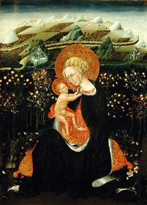 Madonna of Ydmygheden, ca. 1450-60 (tempera på panel) af Giovanni di Paolo di Grazia