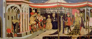 Forside af Adimari Cassone, detalje af venstre sektion, ca. 1450 tempera på paneldetalje af 80304