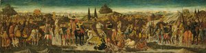 En kampscene, fra forsiden af en cassone af Giovanni di Ser Giovanni Scheggia